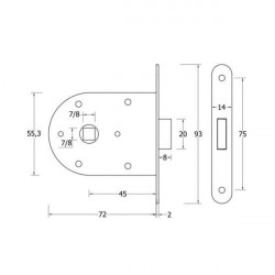 Recessed built-in lock