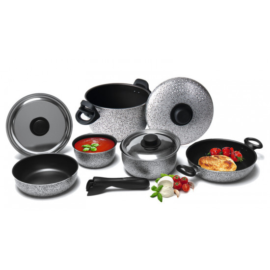 Rocky aluminum camping cookware set - 9 pieces
