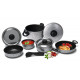 Rocky aluminum camping cookware set - 9 pieces