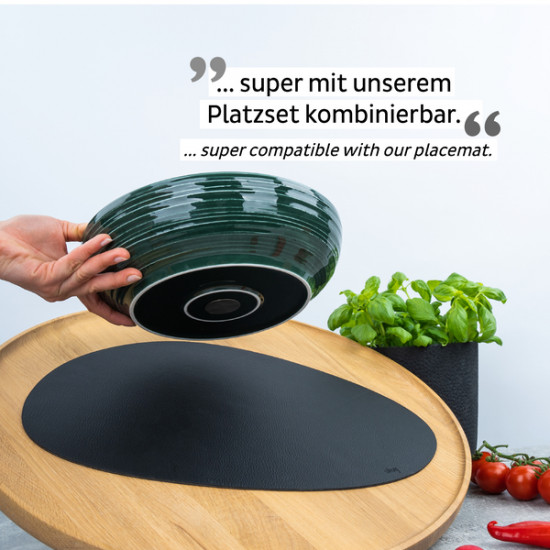 Porcelain Magnetic Food Bowl - Forest Green