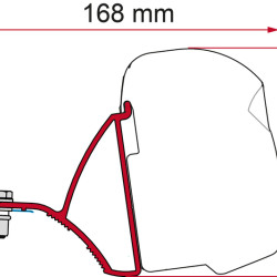 FIAMMA Awning adapter F43van for Renault Trafic / Opel Vivaro / Fiat Talento from 2015 onwards, DeepBlack, Left-hand drive, Length : 16 cm