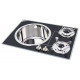 Cooker-sink combination - 2-burner with safety glass
