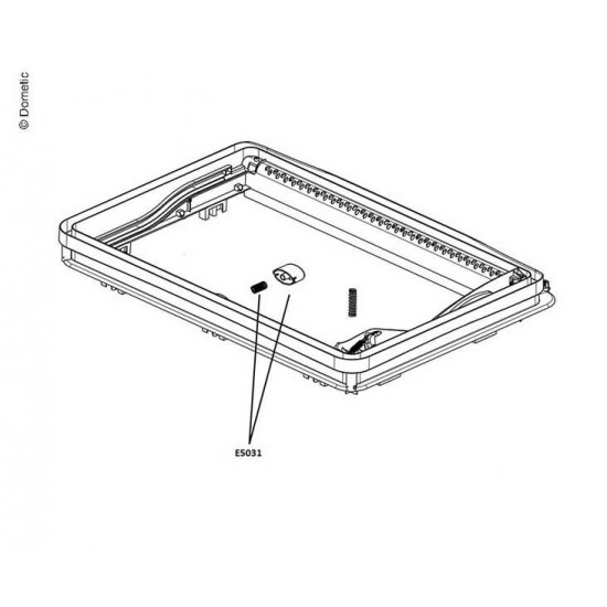 Push button with spring