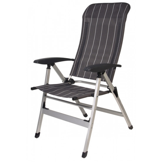 Camp4 Camping Chair Colima - Anthracite/white striped