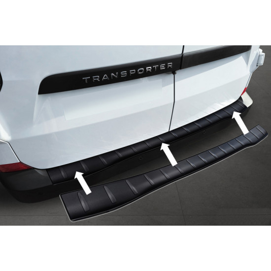 Stainless steel loading sill protector for Ford Tourneo/Transit Custom from 2023 onwards, matte black