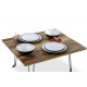 FJORD Premium Melamine Dinnerware Set in High-Quality Two-Tone Look for 2 People