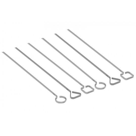 Grill skewers, set of 6 made of stainless steel