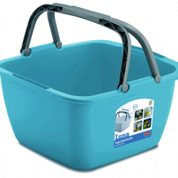 Bucket 18.5 liters, 40x40x23cm. Assorted colors: white, turquoise, lime green