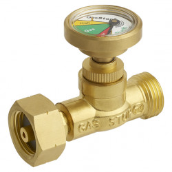GasStop emergency shut-off valve for propane gas cylinders