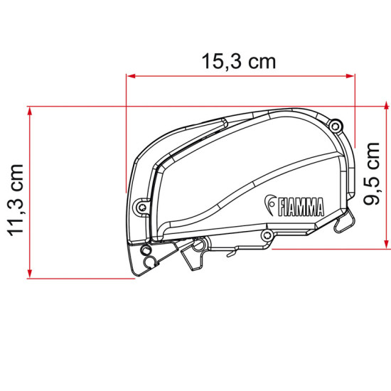 Fiamma F80S roof awning 3.4m, for vans and motorhomes