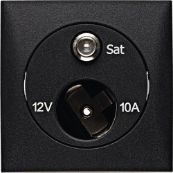 SAT socket with 12V outlet, anthracite
