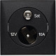 SAT socket with 12V outlet, anthracite