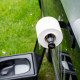 Magnetic toilet paper holder SILWY including metal pad - Black