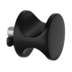 Round push-lock set - nickel-plated, finely ground
