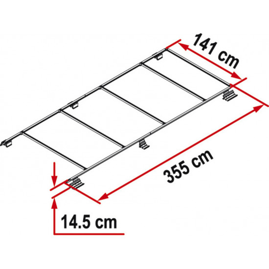 Roof rack for Fiat Ducato, Peugeot Boxer, Citroen Jumper from 2006 onwards
