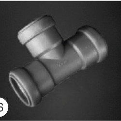90° T-piece for 28 mm pipes