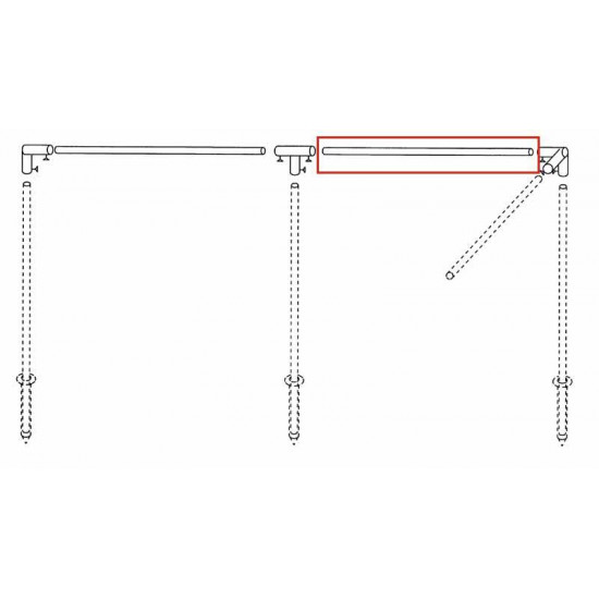 Windbreak rod intermediate tube, steel