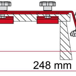 Fiamma Adap.F35 railing, Adapter F35 Standard roof rail/luggage carrier