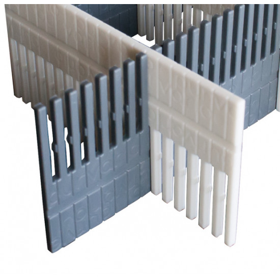 Purvario drawer runners - light grey / anthracite - set of 8