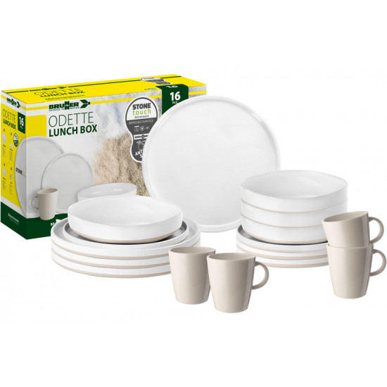 Melamine dinnerware set Odette - 16-piece - For 4 people