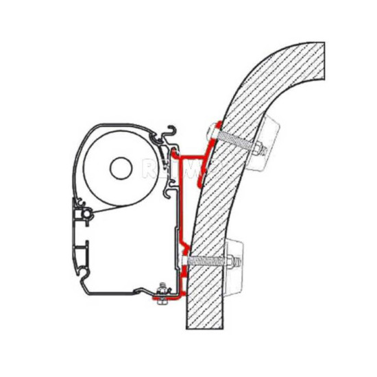 Fiamma awning adapter for Hymer S+E-Class (awning F45i / F45L)