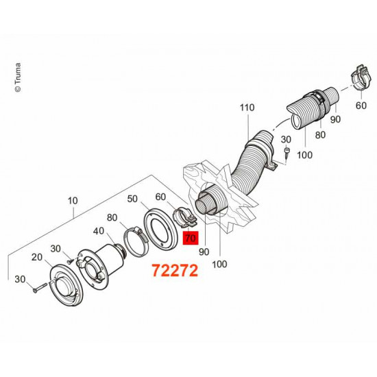 Exhaust pipe clamp E2400
