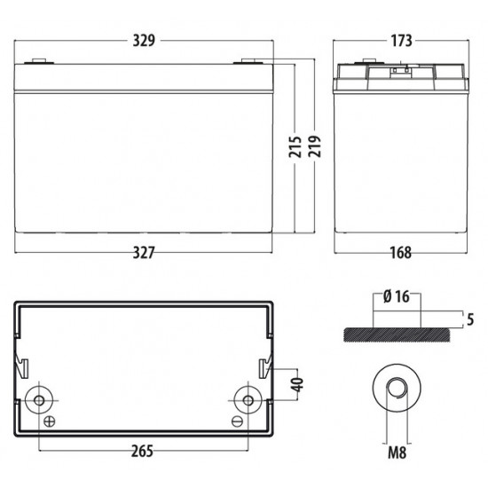 Carbest AGM Power Line battery 120Ah