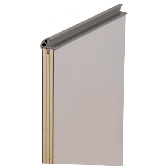 Padded door edging, 15 mm, dark grey - 5m roll
