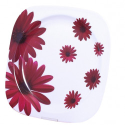 Camp4 Red Flower - Melamine plate set (Ø 22.5cm)