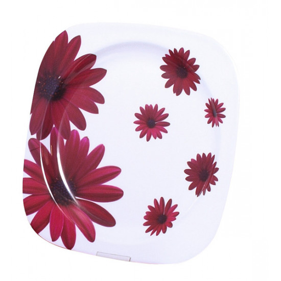 Camp4 Red Flower - Melamine plate set (Ø 22.5cm)