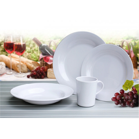 Monaco melamine dinnerware set - for 4 people