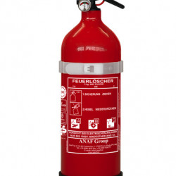 ABC powder fire extinguisher 2 kg with pressure gauge