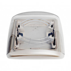 Roof vent 28x28cm Frame: white Hood: smoked glass