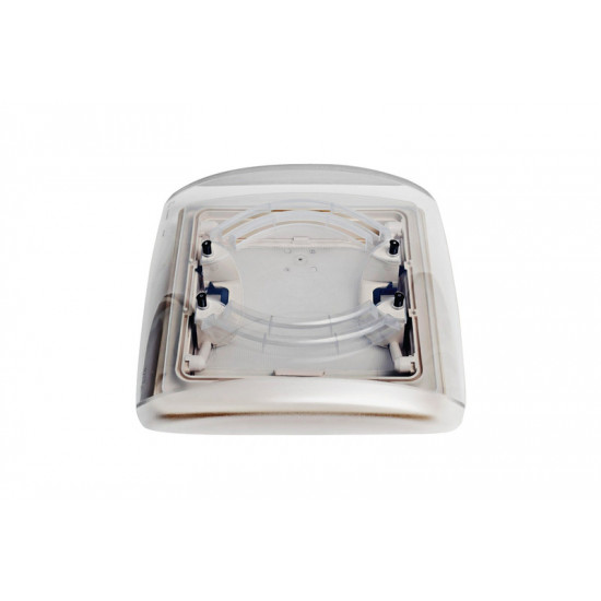 Roof vent 28x28cm Frame: white Hood: smoked glass