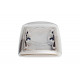 Roof vent 28x28cm Frame: white Hood: smoked glass