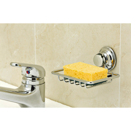 Soap holder with suction cup