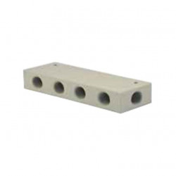 LILIE water distribution block 6x3/8" whiteYELLOW