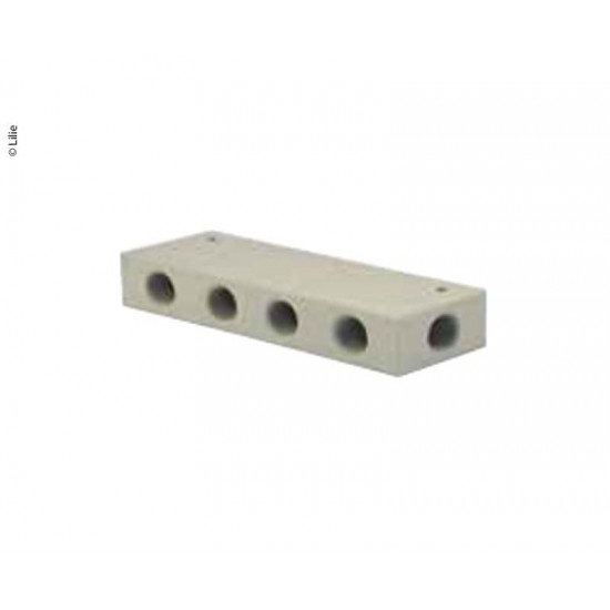 LILIE water distribution block 6x3/8" whiteYELLOW