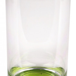 Plastic glasses with colored bases - lime and petrol