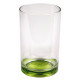 Plastic glasses with colored bases - lime and petrol