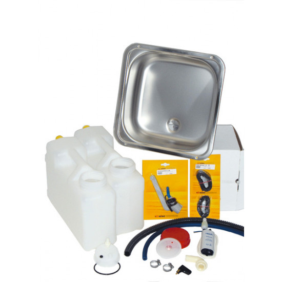 Canister water system for kitchen unit compact