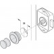Surface-mounted bolt lock, push-lock - single-sided operation - brown