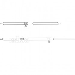 Steel tension rod/roof support rod 215-300cm, 3-piece