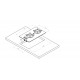 Built-in gas hob with 2 burners - burners arranged in series