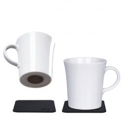 Silwy magnetic mugs, white, set of 2
