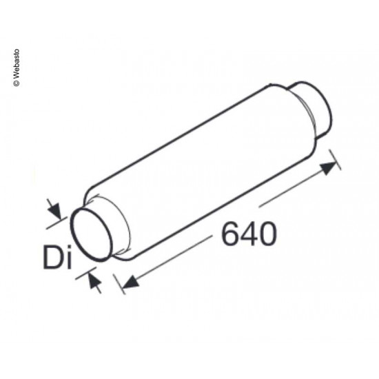 Heating air silencer