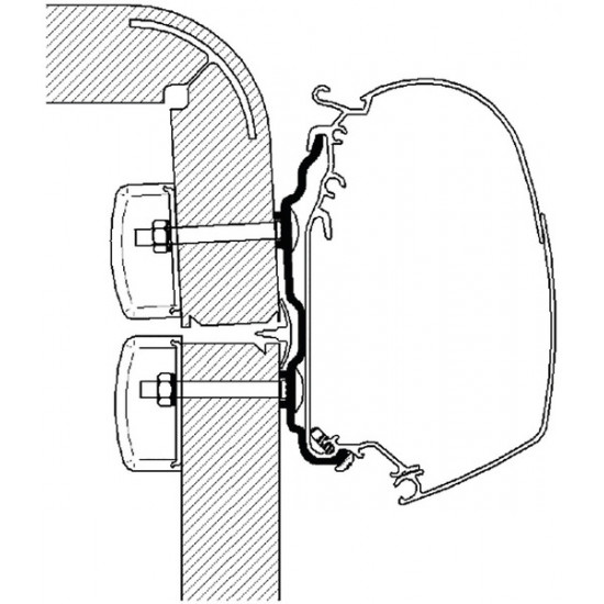 Hymer 2016 - Awning adapter for Thule wall awnings - 600 cm
