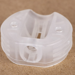 Plastic furniture connector - Ø 22.8 mm - Transparent