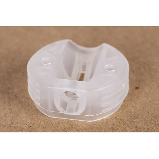 Plastic furniture connector - Ø 22.8 mm - Transparent