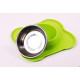 Frida stainless steel dog bowl with silicone base